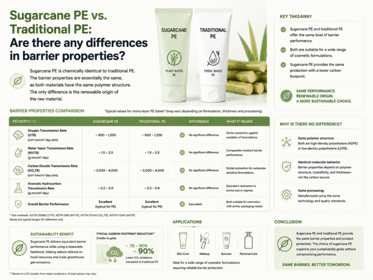 Sugarcane PE vs. Traditional PE Are there any differences in barrier properties