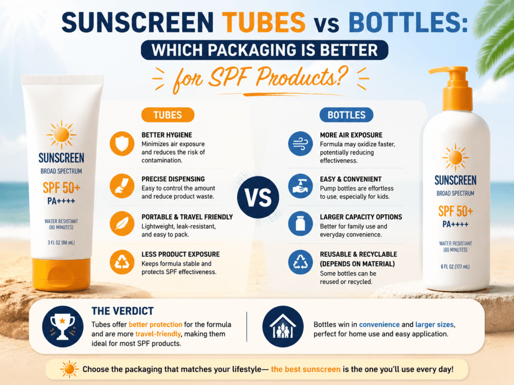 Sunscreen Tubes vs Bottles