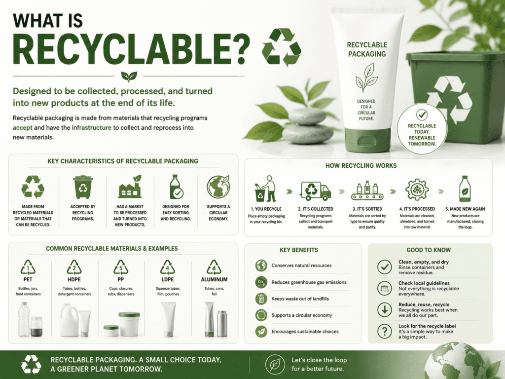 Bio-Based vs. Recycled vs. Recyclable: Sustainable Packaging Terms Explained 4 What Is Recyclable?