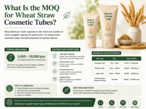 What Is the MOQ for Wheat Straw Cosmetic Tubes