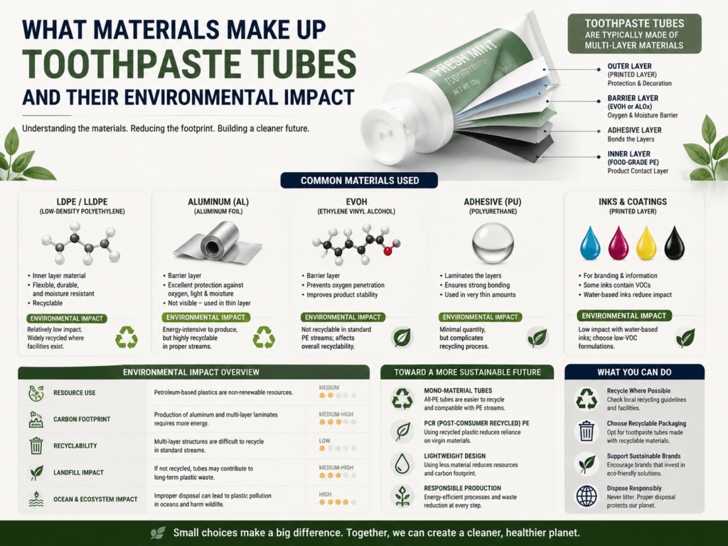 What Materials Make Up Toothpaste Tubes and Their Environmental Impact