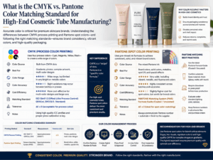 What is the CMYK vs. Pantone color matching standard for high-end cosmetic tube manufacturing