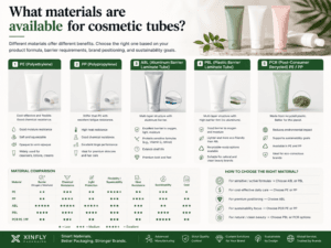 What materials are available for cosmetic tubes