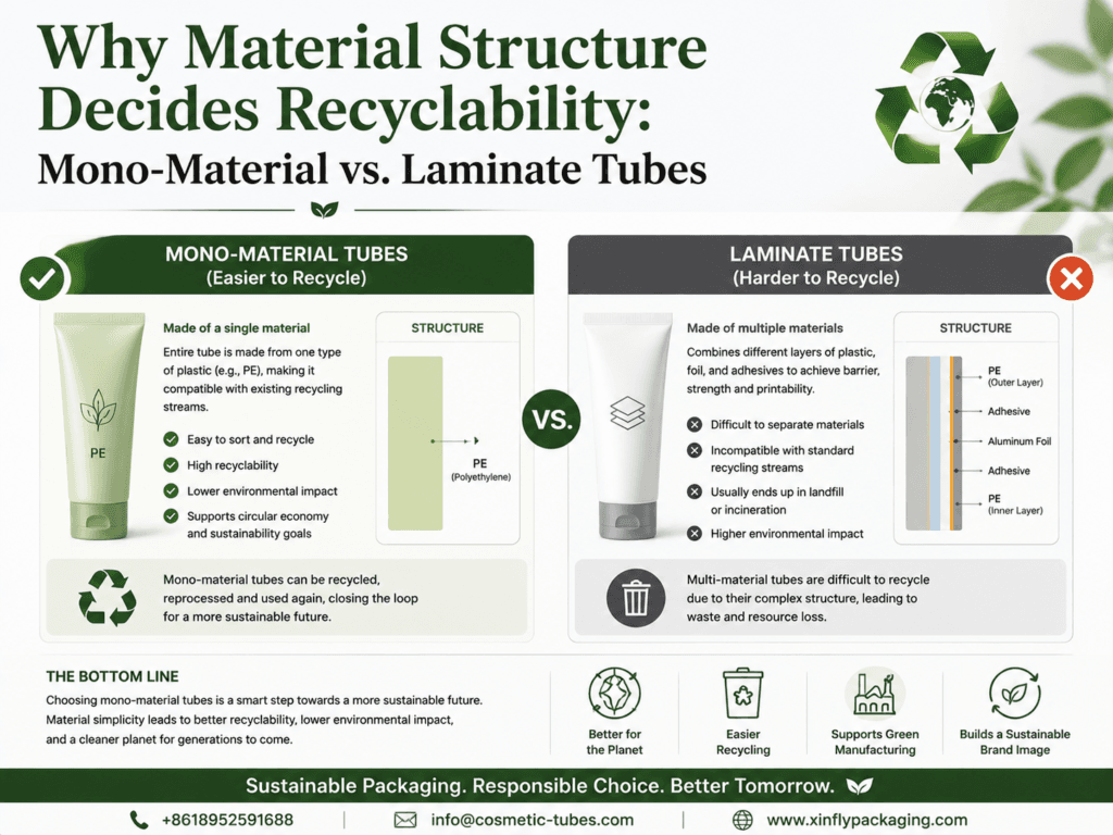 Why Material Structure Decides Recyclability: Mono-Material vs. Laminate Tubes 6 Why Material Structure Decides Recyclability Mono-Material vs. Laminate Tubes