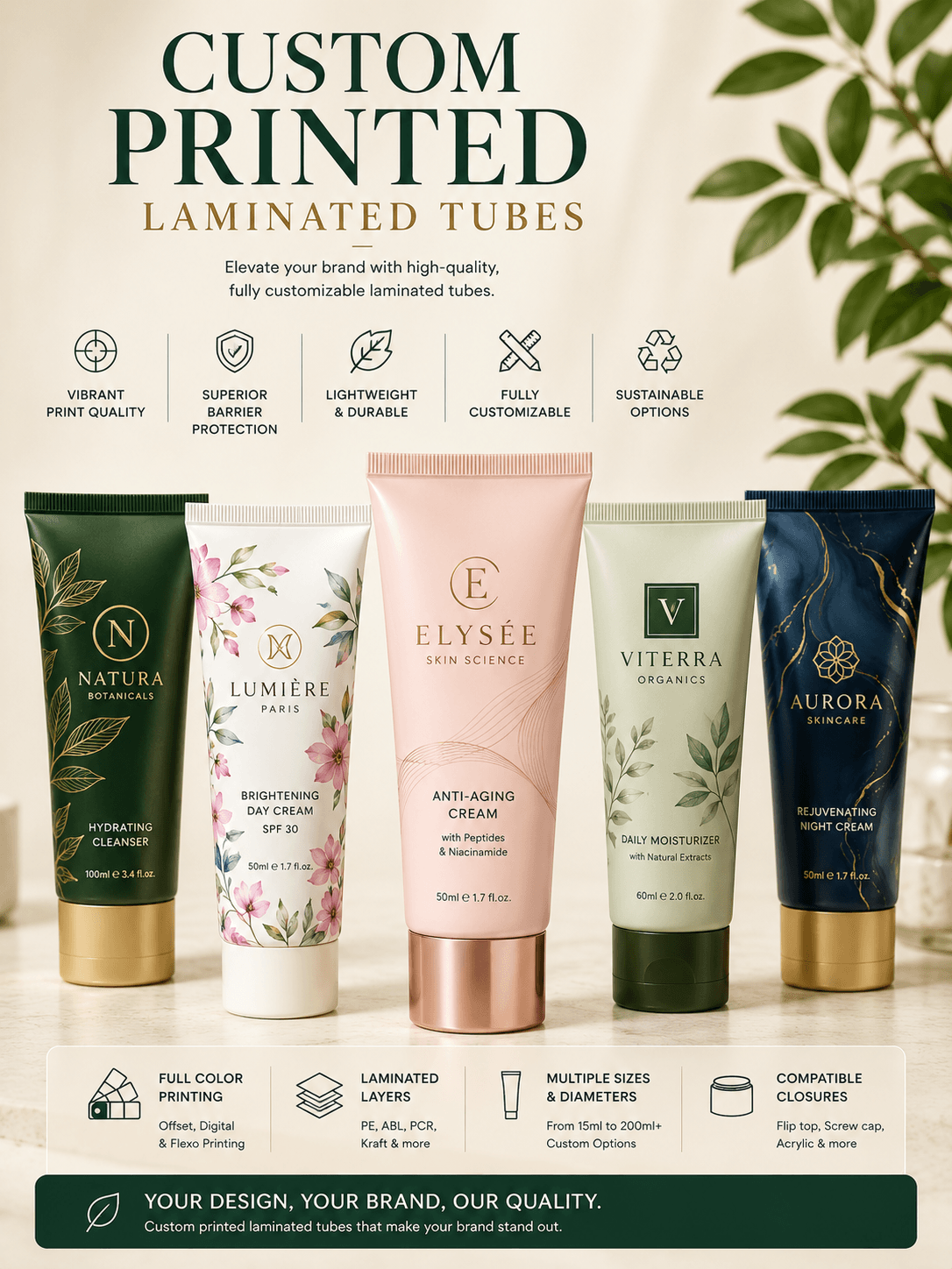 Custom printed laminated tubes manufacturer