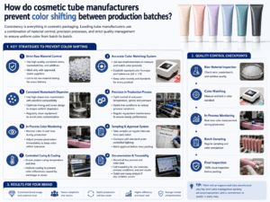 how do cosmetic tube manufacturers prevent color shifting between production batches