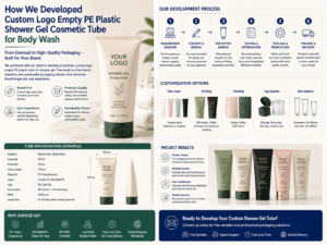 How We Developed Custom Logo Empty PE Plastic Shower Gel Cosmetic Tube for Body Wash