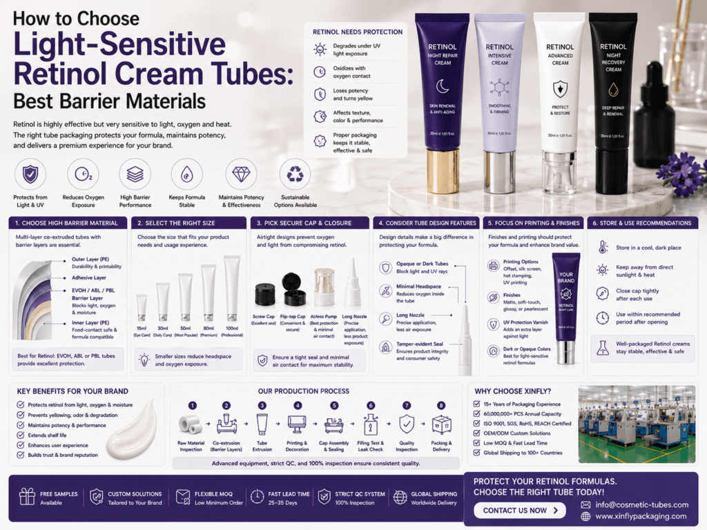 How to Choose Light-Sensitive Retinol Cream Tubes: Best Barrier Materials 12 How to Choose Light-Sensitive Retinol Cream Tubes- Best Barrier Materials