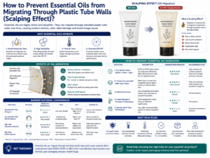 How to prevent essential oils from migrating through plastic tube walls (scalping effect)?