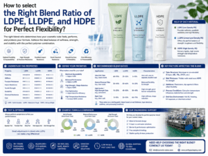 How to select the right blend ratio of LDPE, LLDPE, and HDPE for perfect flexibility?