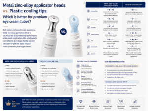 Metal zinc-alloy applicator heads vs. Plastic cooling tips: Which is better for premium eye cream tubes?