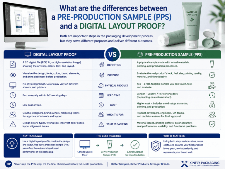What are the differences between a pre-production sample (PPS) and a digital layout proof? 3 What are the differences between a pre-production sample (PPS) and a digital layout proof?