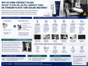 Why do some contract fillers refuse to run ABL or PBL laminate tubes on standard plastic tube sealing machines