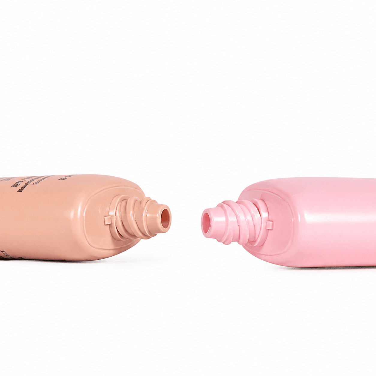 Flat squeeze cosmetic tube