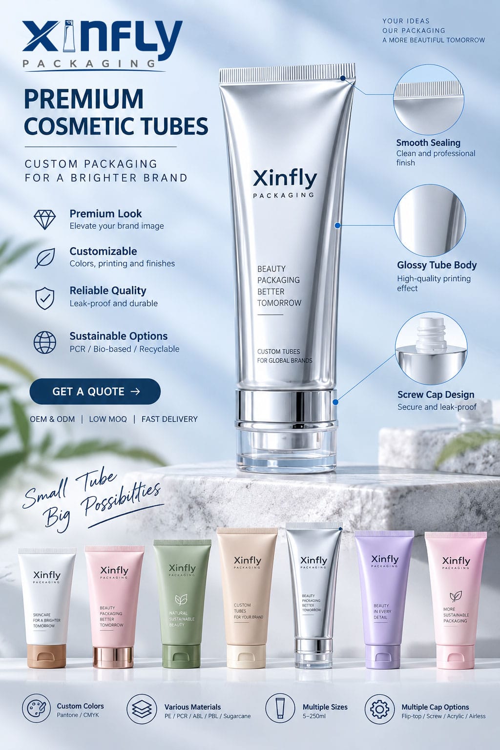 Empty laminated tubes ABL and PBL cosmetic tube packaging manufacturer